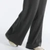 Pantalones rectos de mezcla de algodón y forro polar