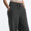 Pantalones rectos de mezcla de algodón y forro polar