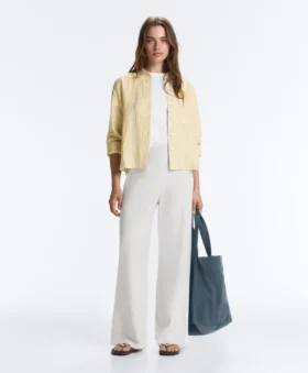 Pantalones rectos de punto