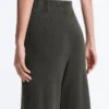 Pantalones rectos de punto acanalado