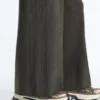 Pantalones rectos de punto acanalado