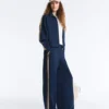 Chaqueta de sarga con raya lateral
