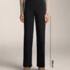 Pantalones rectos de talle alto y abrigo