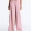 Pantalones rectos plisados de piqué de algodón Pantalones rectos plisados de piqué de algodón