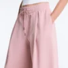 Pantalones rectos plisados de piqué de algodón Pantalones rectos plisados de piqué de algodón