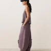Pantalones de estilo globo 100 % lino