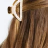 Pinza para el pelo grande metalizada