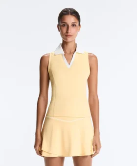 Polo sin mangas Comfortlux en contraste