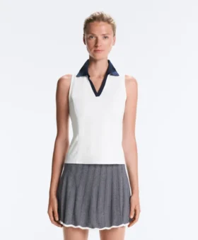 Polo sin mangas Comfortlux en contraste