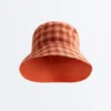 Sombreros de pescador reversibles de mezcla de algodón a cuadros