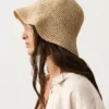 Sombreros de pescador trenzados con efecto rafia Sombreros de pescador trenzados con efecto rafia
