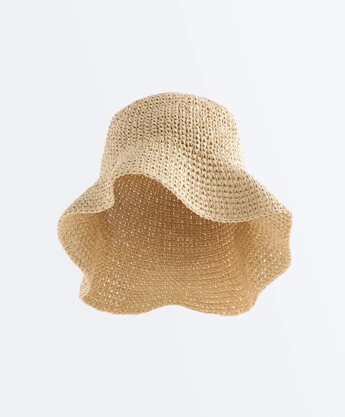 Sombreros de pescador trenzados con efecto rafia Sombreros de pescador trenzados con efecto rafia