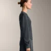 Sudadera asimétrica a rayas con modal Sudadera asimétrica a rayas con modal