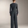 Sudadera asimétrica a rayas con modal Sudadera asimétrica a rayas con modal