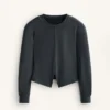 Sudadera asimétrica a rayas con modal Sudadera asimétrica a rayas con modal