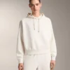 Sudadera con capucha de corte recto en modal cepillado