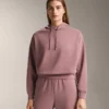 Sudadera con capucha de corte recto en modal cepillado