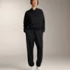 Sudadera con capucha de corte recto en modal cepillado