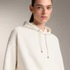 Sudadera con capucha de corte recto en modal cepillado