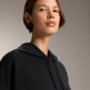 Sudadera con capucha de corte recto en modal cepillado