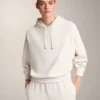 Sudadera con capucha de corte recto en modal cepillado