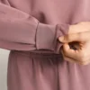 Sudadera con capucha de corte recto en modal cepillado