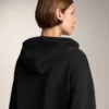 Sudadera con capucha de corte recto en modal cepillado