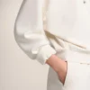 Sudadera con capucha de corte recto en modal cepillado