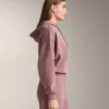 Sudadera con capucha de corte recto en modal cepillado