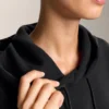 Sudadera con capucha de corte recto en modal cepillado