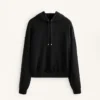 Sudadera con capucha de corte recto en modal cepillado