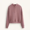 Sudadera con capucha de corte recto en modal cepillado