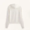 Sudadera con capucha de corte recto en modal cepillado