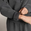 Sudadera con capucha de corte recto en modal cepillado jaspeado Sudadera con capucha de corte recto en modal cepillado jaspeado