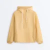 Sudadera con media cremallera, bolsillo delantero, mezcla de lyocell y 24 % de lino Sudadera con media cremallera, bolsillo delantero, mezcla de lyocell y 24 % de lino