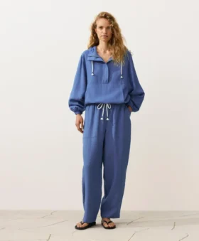 Sudadera con media cremallera, bolsillo delantero, mezcla de lyocell y 24 % de lino Sudadera con media cremallera, bolsillo delantero, mezcla de lyocell y 24 % de lino