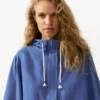 Sudadera con media cremallera, bolsillo delantero, mezcla de lyocell y 24 % de lino Sudadera con media cremallera, bolsillo delantero, mezcla de lyocell y 24 % de lino