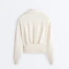 Sudadera cruzada con cuello de polo y modal Soft Touch Sudadera cruzada con cuello de polo y modal Soft Touch