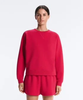 Sudadera de cuello redondo de algodón piqué