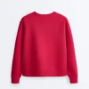 Sudadera de cuello redondo de algodón piqué