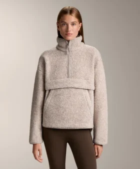 Sudadera de imitación de chaquetas de piel de oveja con bolsillo delantero Sudadera de imitación de chaquetas de piel de oveja con bolsillo delantero