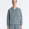 Sudadera de modal Soft Touch con cremallera y cuello acanalado Sudadera de modal Soft Touch con cremallera y cuello acanalado