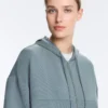 Sudadera de modal Soft Touch con cremallera y cuello acanalado Sudadera de modal Soft Touch con cremallera y cuello acanalado