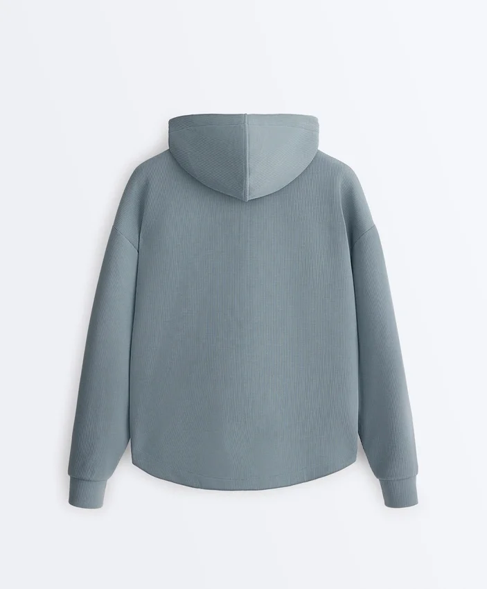 Sudadera de modal Soft Touch con cremallera y cuello acanalado Sudadera de modal Soft Touch con cremallera y cuello acanalado
