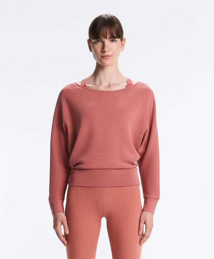 Sudadera de modal Soft Touch con cuello barco Sudadera de modal Soft Touch con cuello barco