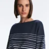 Sudadera Soft Touch con rayas marineras y modal
