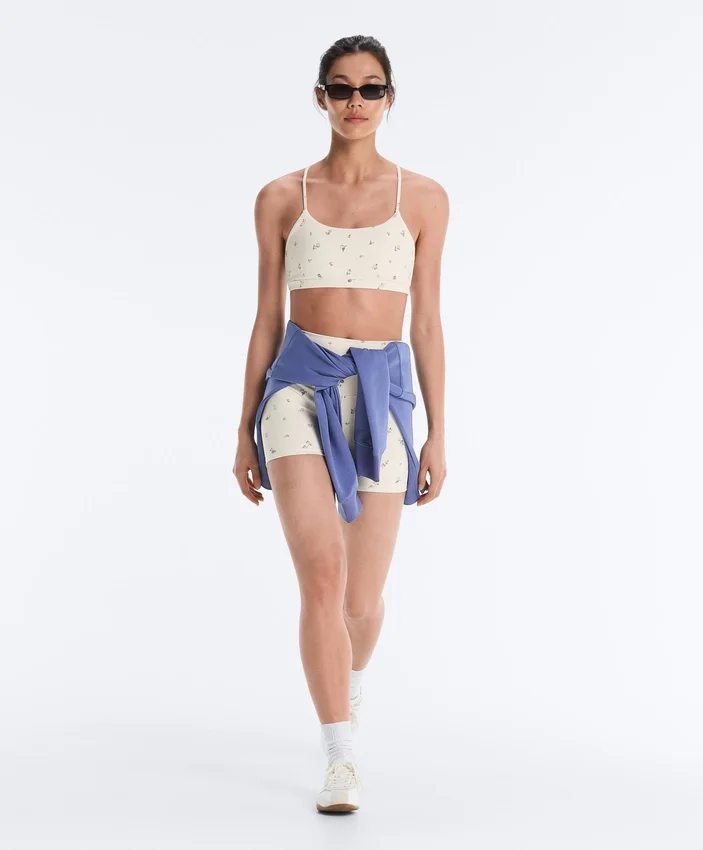 Sujetador deportivo Evermove de sujeción ligera con estampado floral Sujetador deportivo Evermove de sujeción ligera con estampado floral