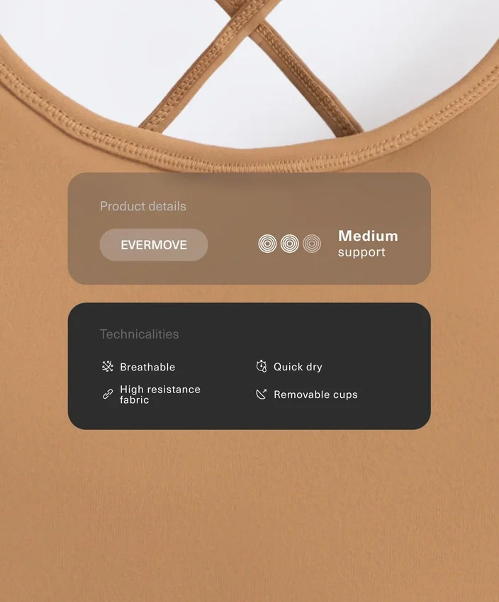 Sujetador deportivo Evermove de sujeción media Sujetador deportivo Evermove de sujeción media