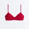 Top de bikini con textura de gofre