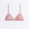 Top de bikini triangular a rayas Top de bikini triangular a rayas